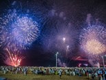 Réveillon 2025 na Praia de Camburi, em Vitória. Foto Leonardo Silveira - PMV